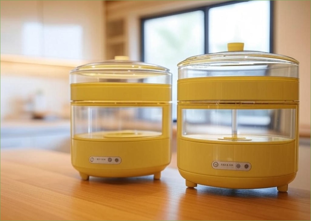 레몬글라스 전자레인지용 핸디형 스마트 찜기 중형 + 대형 (1000mL +1500mL) 2종세트 6피스 - 이미지 1