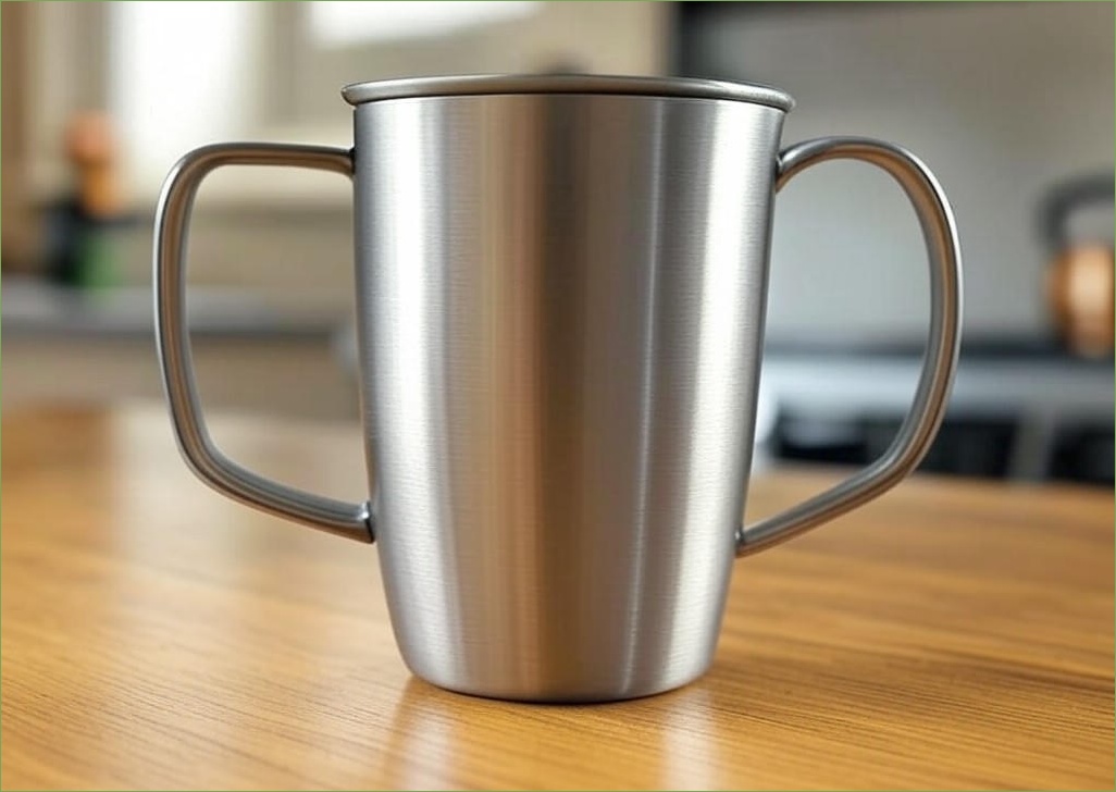 워터하마 비비드 텀블러 머그컵 360ml, 실버, 1개 - 이미지 1